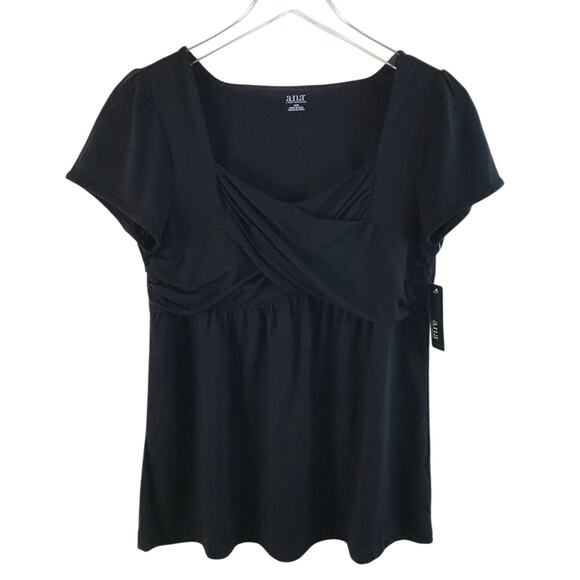 ANA Black Babydoll Top Size Medium NWT - Picture 1 of 7